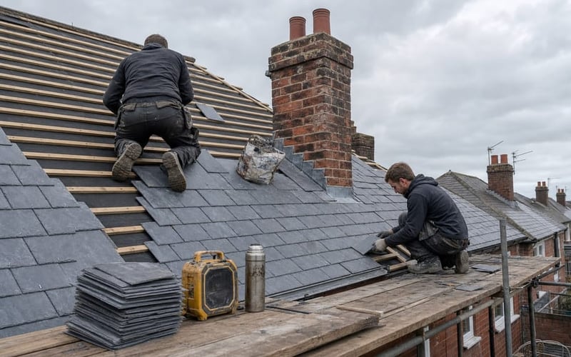 Roofing website built for Abbott Roofing, Oxford